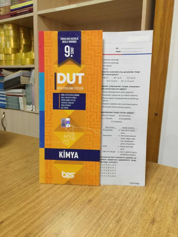 10. Sınıf KİMYA DUT Ders Uygulama Testleri Bes Yayınları