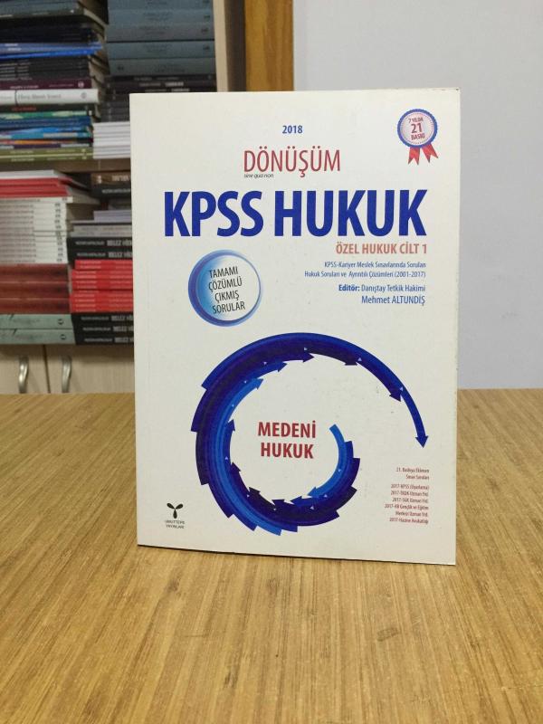2018 Dönüşüm KPSS HUKUK Özel Hukuk Cilt 1 Medeni Hukuk Umuttepe Yayınları (21.Baskı)