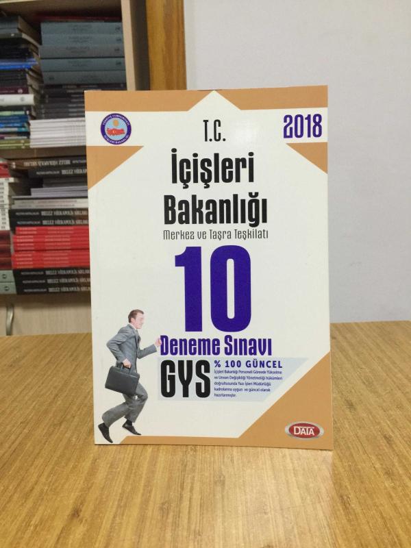 2018 GYS İçişleri Bakanlığı Merkez ve Taşra Teşkilatı Görevde Yükselme 10 Deneme Sınavı Data Yayınları