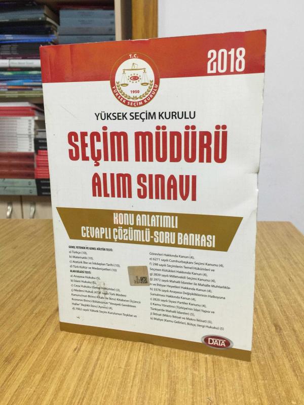 2018 GYS Yüksek Seçim Kurulu (YSK) Seçim Müdürü Konu Anlatımlı Soru Bankası Data Yayınları