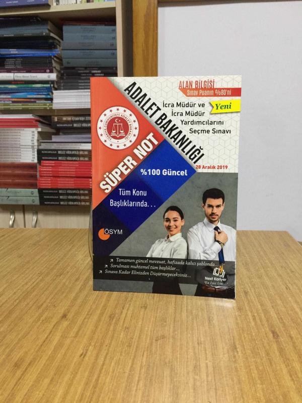2019 İcra Müdür ve İcra Müdür Yardımcılığı Sınavı SÜPER NOT Next Kariyer Yayınları