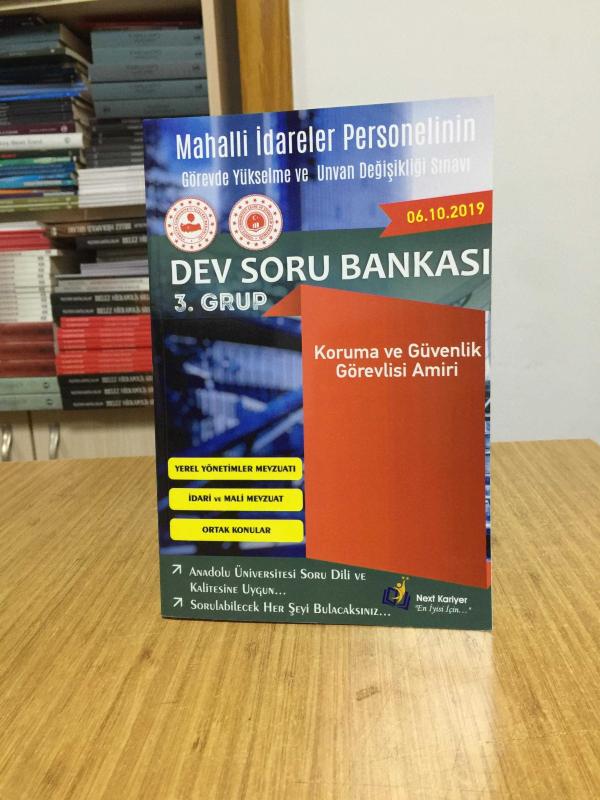 2019 Mahalli İdareler Personelinin Görevde Yükselme ve Unvan Değişikliği Sınavı 1 Grup Dev Soru Bankası Next Kariyer Yayınları