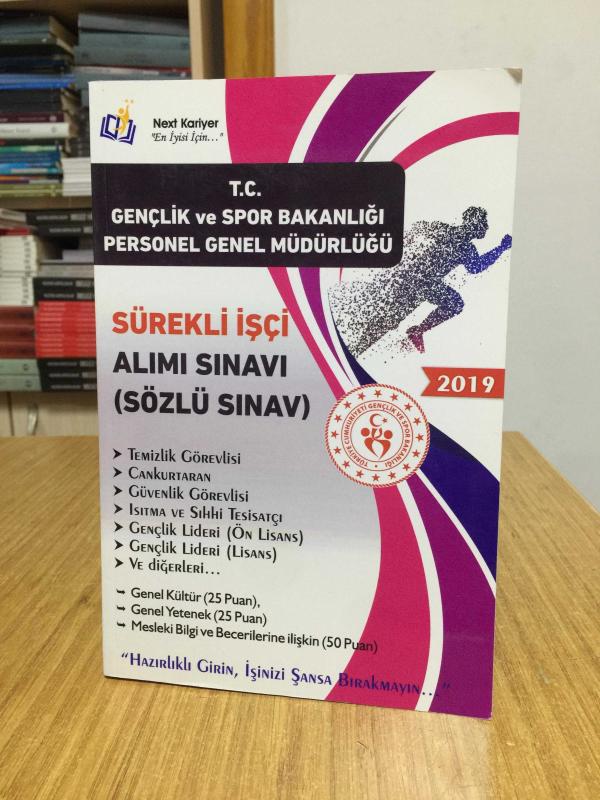 2019 T.C. Gençlik ve Spor Bakanlığı Personel Genel Müdürlüğü SÜREKLİ İŞÇİ Alımı Sınavı (Sözlü Sınav) Next Kariyer Yayınları