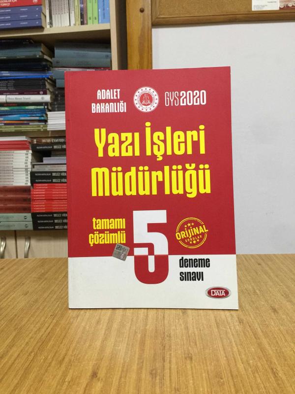 2020 GYS Adalet Bakanlığı Yazı İşleri Müdürlüğü Tamamı Çözümlü 5 Deneme Sınavı Data Yayınları