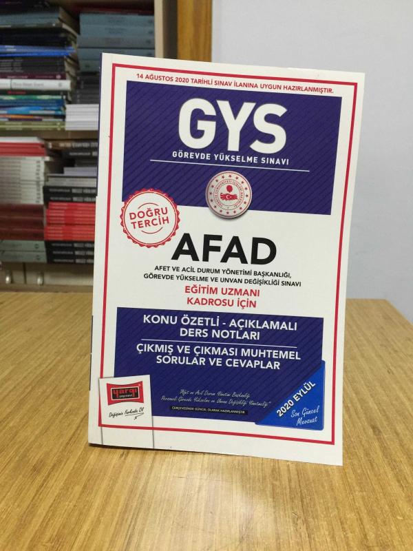 2020 GYS AFAD Eğitim Uzmanı Kadrosu İçin Konu Özetli Çıkmış ve Çıkması Muhtemel Sorular Yargı Yayınları