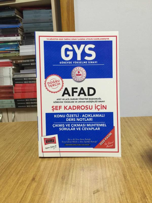 2020 GYS AFAD Şef Kadrosu İçin Konu Özetli Çıkmış ve Çıkması Muhtemel Sorular Yargı Yayınları