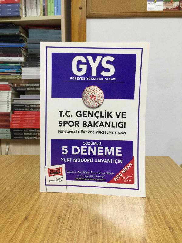 2020 GYS T.C. Gençlik ve Spor Bakanlığı Yurt Müdürü Unvanı İçin Çözümlü 5 Deneme Yargı Yayınları