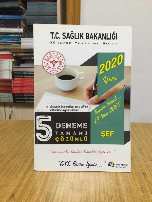 2020 GYS T.C. Sağlık Bakanlığı Görevde Yükselme Sınavı ŞEF Tamamı Çözümlü 5 Deneme Next Kariyer Yayınları
