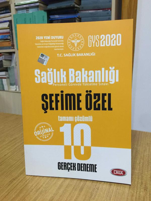 2020 GYS T.C. Sağlık Bakanlığı Şefime Özel Tamamı Çözümlü 10 Gerçek Deneme Data Yayınları