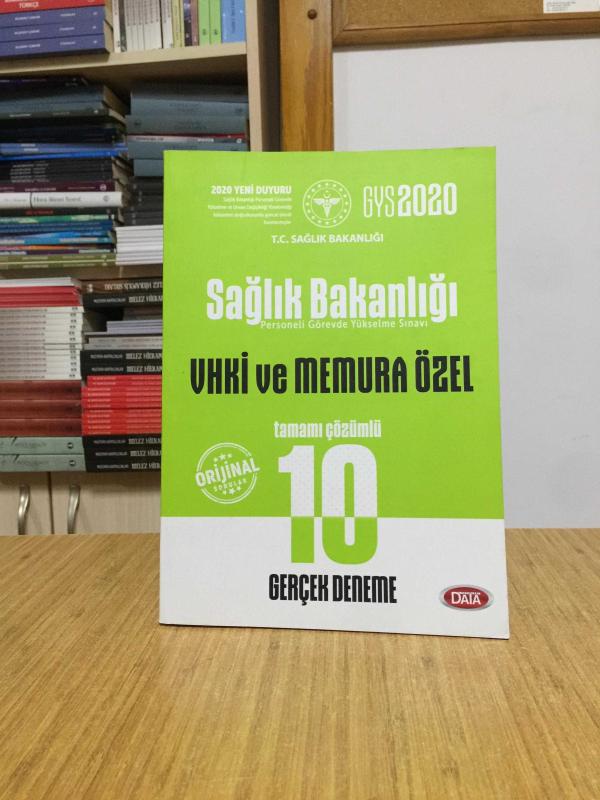 2020 GYS T.C. Sağlık Bakanlığı VHKİ ve Memura Özel Tamamı Çözümlü 10 Gerçek Deneme Data Yayınları