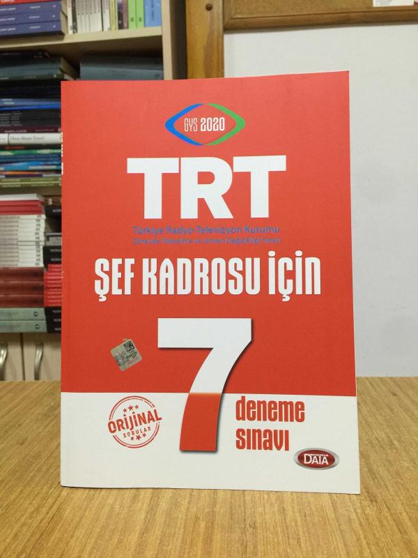 2020 GYS TRT Tüm Kadrolar İçin Şef Kadrosu Hariç 7 Deneme Sınavı Data Yayınları