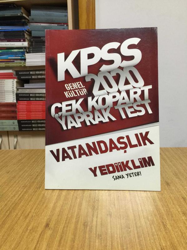 2020 KPSS Genel Kültür Vatandaşlık Çek Kopart Yaprak Test Yediiklim Yayınları