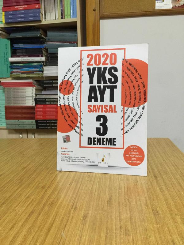 2020 YKS AYT Sayısal 3 Deneme Sınavı Pelikan Yayınları