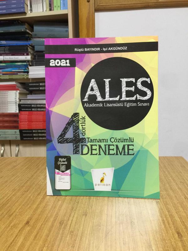 2021 ALES 4 Dörtlük Tamamı Dijital Çözümlü Deneme Sınavı Pelikan Yayınları