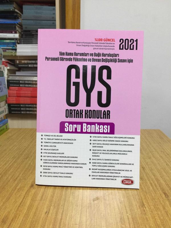 2021 GYS Tüm Kamu Kurumları Ortak Konular Soru Bankası Data Yayınları