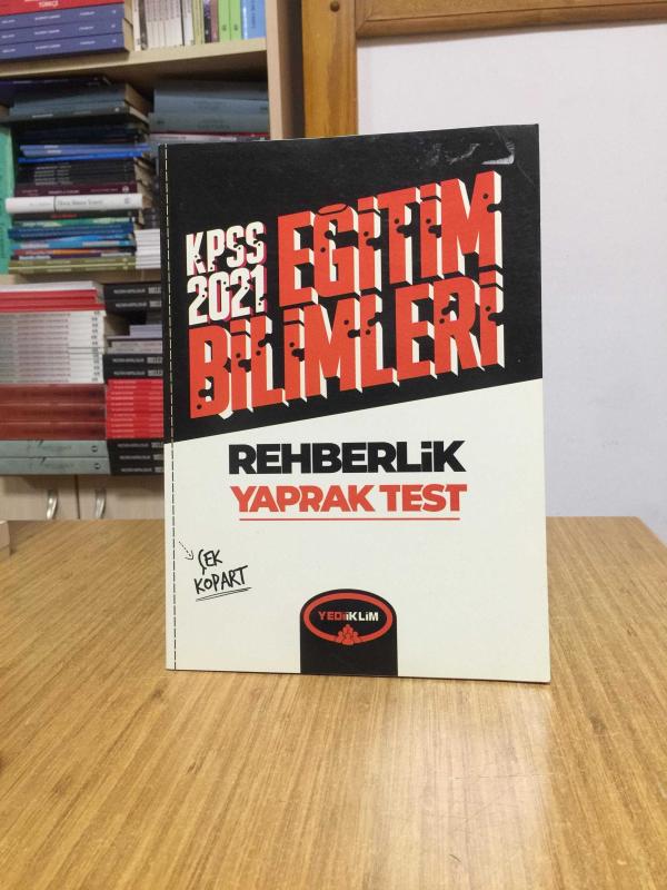 2021 KPSS Eğitim Bilimleri Rehberlik Çek Kopart Yaprak Test Yediiklim Yayınları
