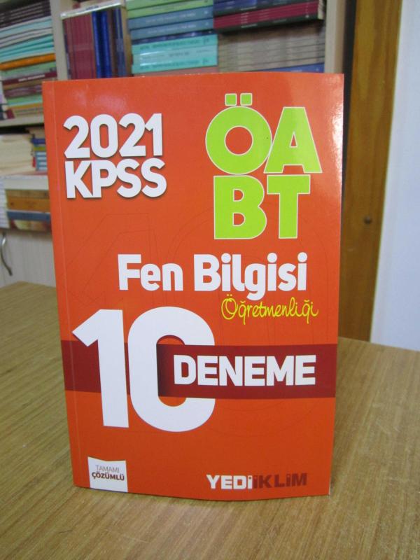 2021 ÖABT Fen Bilgisi Öğretmenliği Tamamı Çözümlü 10 Deneme / Yediiklim Yayınları