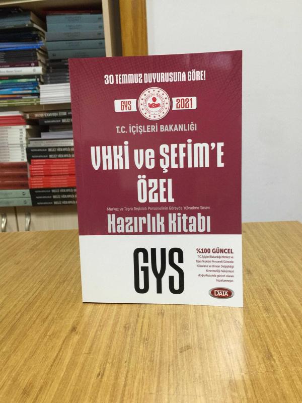 2021 T.C. İçişleri Bakanlığı VHKİ ve Şefime Özel GYS Hazırlık Kitabı Data Yayınları