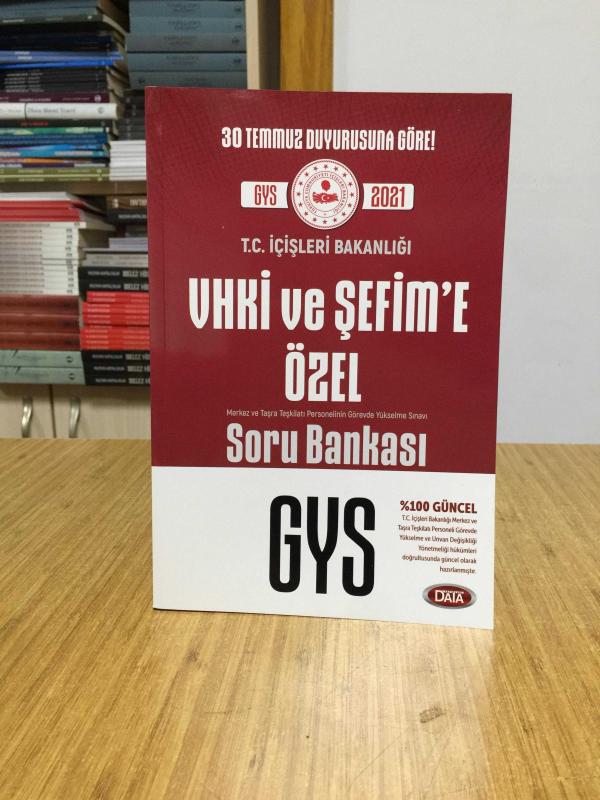 2021 T.C. İçişleri Bakanlığı VHKİ ve Şefime Özel GYS Soru Bankası Data Yayınları