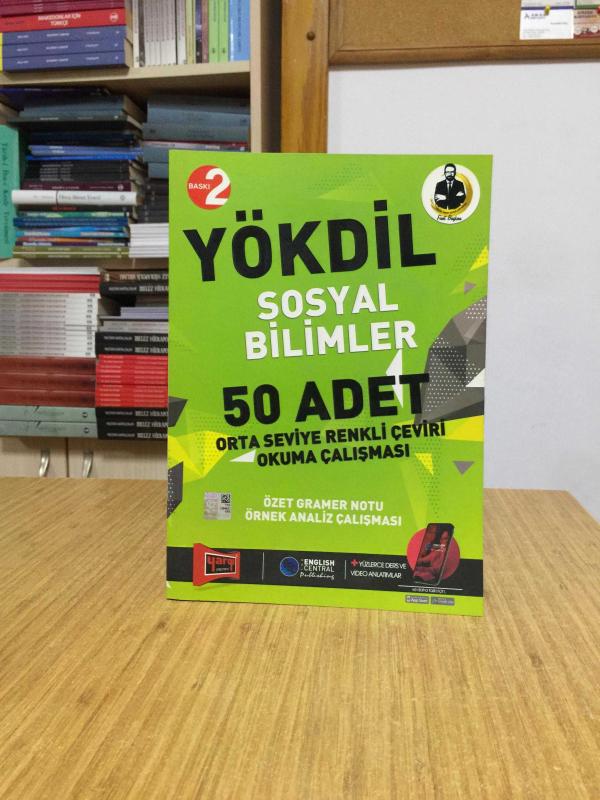 2021 YÖKDİL Sosyal Bilimler 50 Adet Orta Seviye Renkli Çeviri Okuma Çalışması Yargı Yayınları