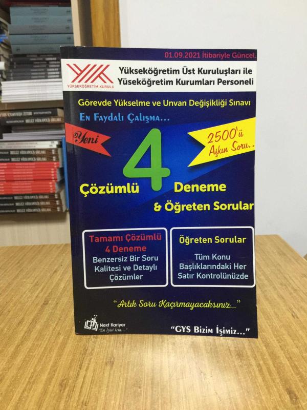 2021 Yükseköğretim Üst Kuruluşları ile Yüseköğretim Kurumları Personeli GYS 4 Tamamı Çözümlü Deneme Next Kariyer Yayınları