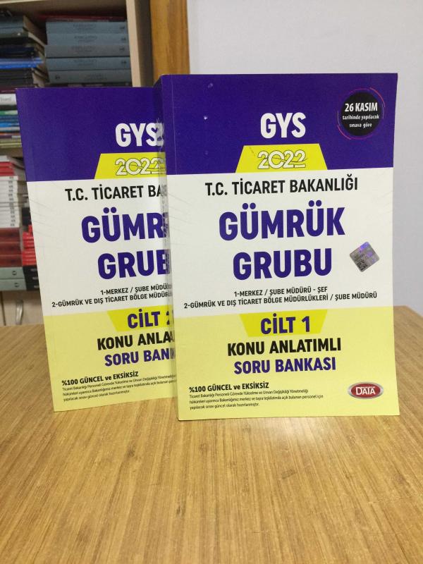 2022 GYS Ticaret Bakanlığı Gümrük Grubu Konu Anlatımlı Soru Bankası 2 CİLT TAKIM Data Yayınları