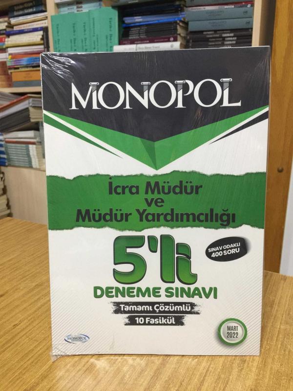 2022 İcra Müdürlüğü ve Müdür Yardımcılığı 5 Deneme Monopol Yayınları