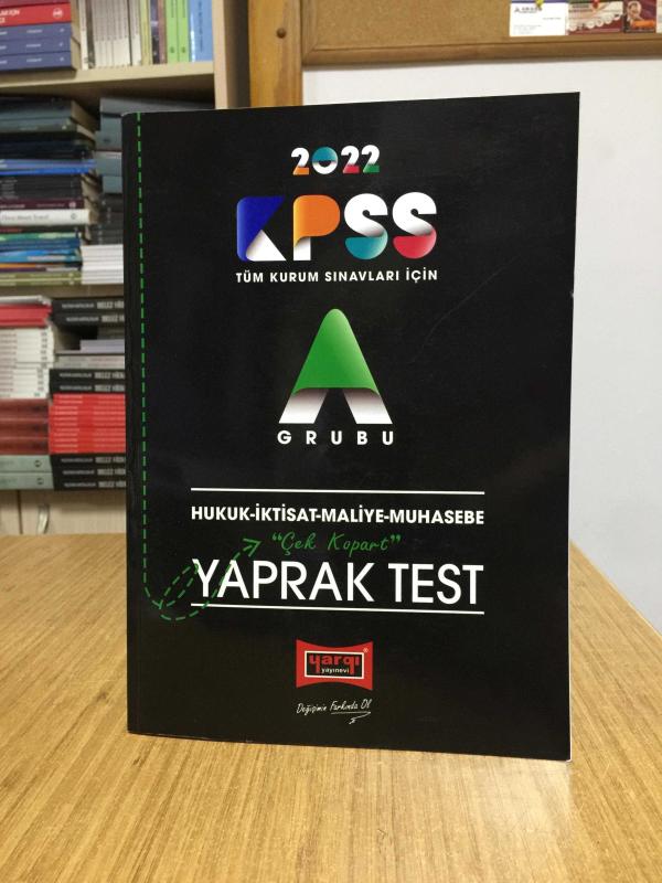 2022 KPSS A Grubu Hukuk İktisat Maliye Muhasebe Yaprak Test Yargı Yayınları
