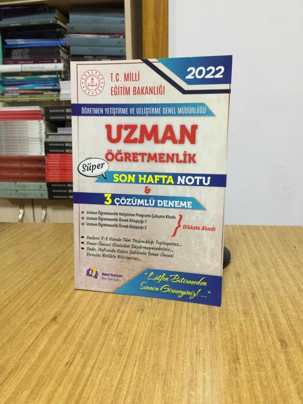 2022 MEB ÖKBS Uzman Öğretmenlik Son Hafta Notu ve Çözümlü Deneme Next Kariyer Yayınları