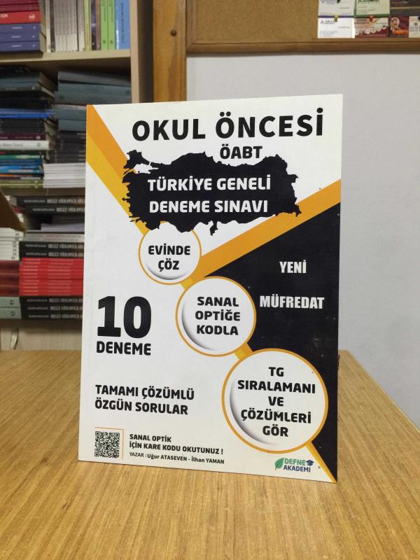 2022 ÖABT Okul Öncesi Öğretmenliği Türkiye Geneli 10 Deneme Defne Akademi Yayınları