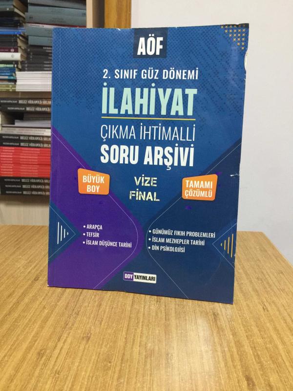 2023-2024 AÖF İlahiyat 2. Sınıf Güz Dönemi Çıkmış Soru Arşivi Tamamı Çözümlü DDY Yayınları