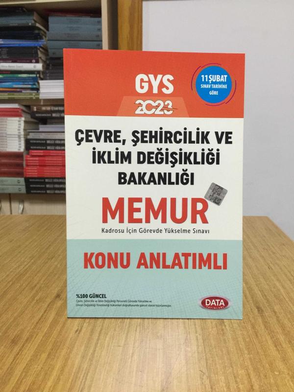 2023 Çevre Şehircilik ve İklim Değişikliği Bakanlığı Memur GYS Konu Anlatımlı Data Yayınları