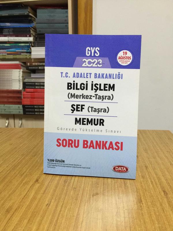 2023 GYS Adalet Bakanlığı Bilgi İşlem (Merkez-Taşra) Şef (Taşra) Memur Soru Bankası Data Yayınları