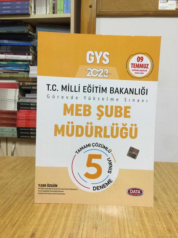 2023 GYS MEB Şube Müdürlüğü Tamamı Çözümlü 5 Deneme Sınavı Data Yayınları