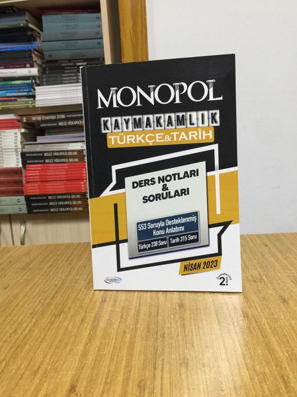 2023 Kaymakamlık Türkçe ve Tarih Ders Notları ve Sorular 2.Baskı Monopol Yayınları