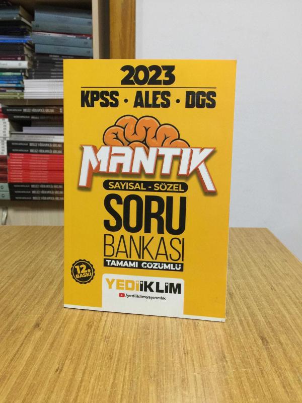 2023 KPSS ALES DGS Sayısal Sözel Mantık Tamamı Çözümlü Soru Bankası Yediiklim Yayınları