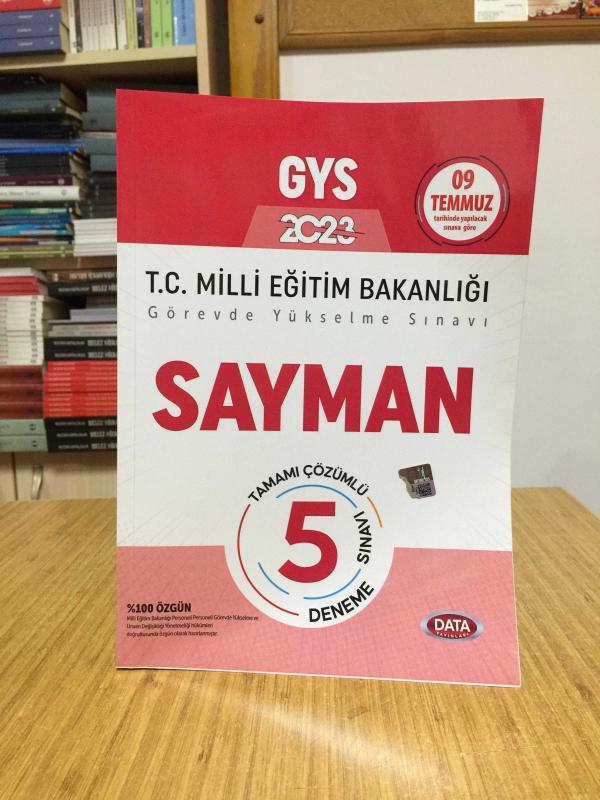 2023 Milli Eğitim Bakanlığı Sayman Tamamı Çözümlü GYS 5 Deneme Sınavı Data Yayınları