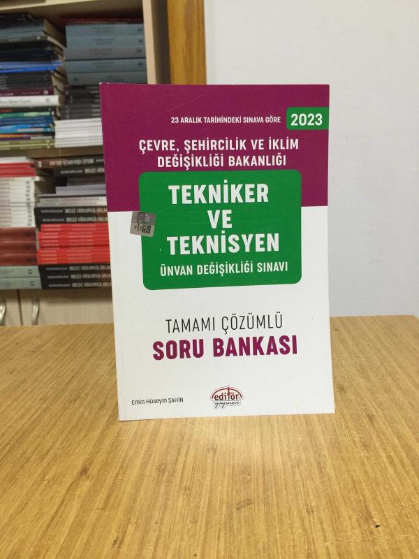 2023 UDS Çevre Şehircilik ve İklim Bakanlığı Tekniker ve Teknisyen Sınavı Tamamı Çözümlü Soru Bankası Editör Yayınları