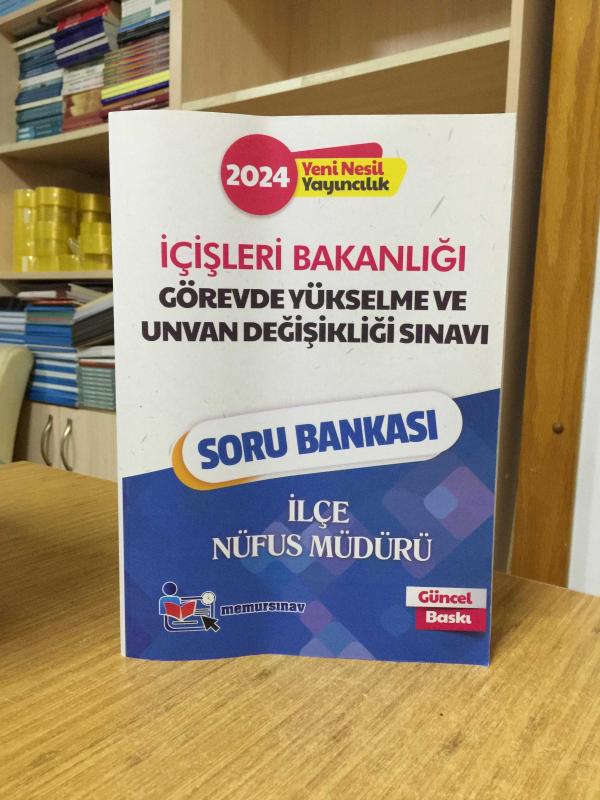 2024 GYS İçişleri Bakanlığı İlçe Nüfus Müdürü Soru Bankası Memur Sınav