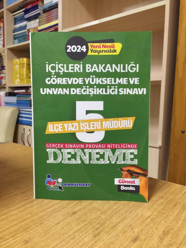 2024 GYS İçişleri Bakanlığı İlçe Yazı İşleri Müdürü 5 Deneme Memur Sınav