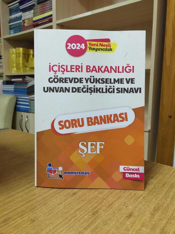 2024 GYS İçişleri Bakanlığı Şef Soru Bankası Memur Sınav
