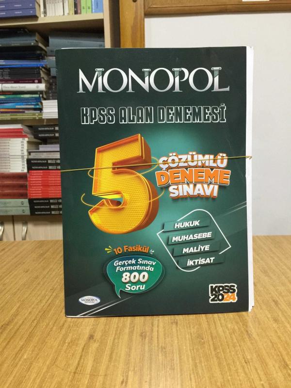 2024 KPSS A Grubu Tamamı Çözümlü Fasikül 5 Deneme Sınavı Monopol Yayınları