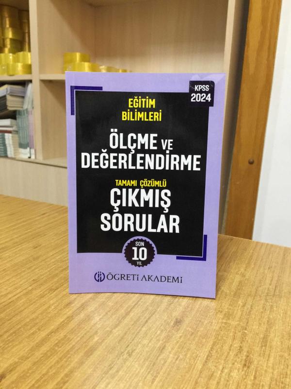 2024 KPSS Eğitim Bilimleri Ölçme ve Değerlendirme Tamamı Çözümlü Çıkmış Sorular (Roman boy) Öğreti Akademi