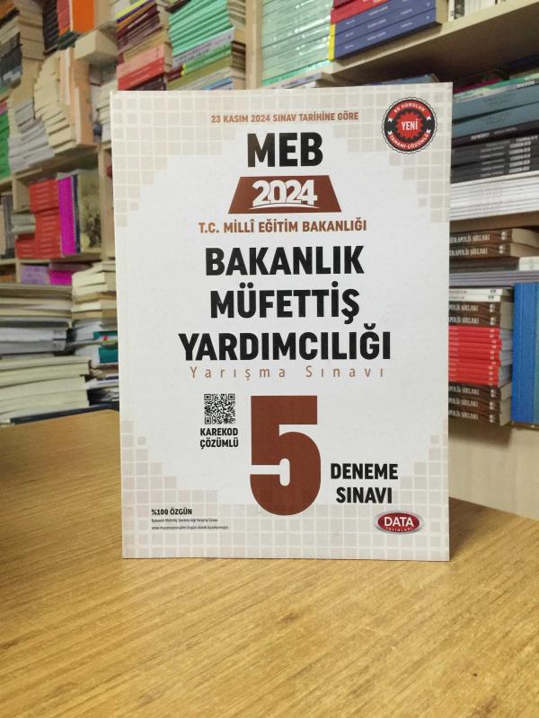 2024 MEB Bakanlık Müfettiş Yardımcılığı 5 Deneme Sınavı - Karekod Çözümlü Data Yayınları