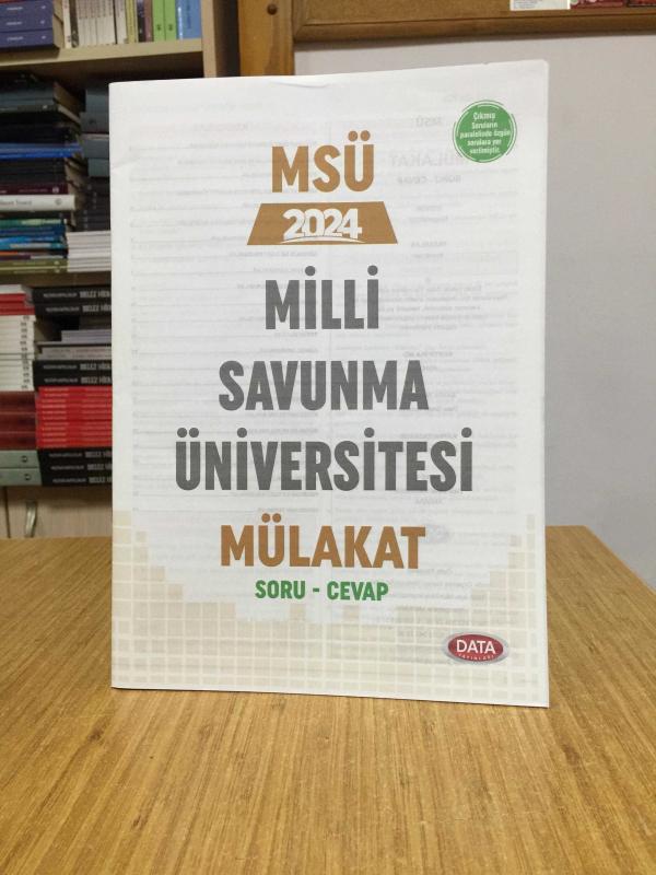 2024 MSÜ Milli Savunma Üniversitesi Mülakat Soru Cevap Data Yayınları