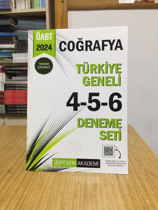 2024 ÖABT Coğrafya Öğretmenliği Türkiye Geneli 4-5-6 Deneme Seti Pegem Yayınları