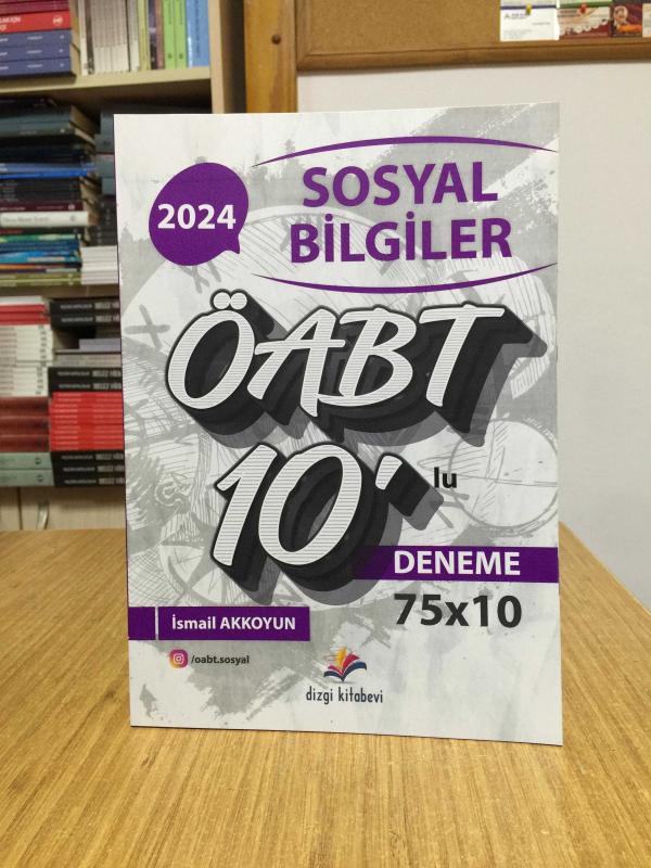 2024 ÖABT Sosyal Bilgiler 10'lu Deneme Dizgi Kitap