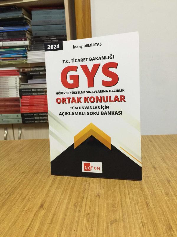 2024 T.C. Ticaret Bakanlığı GYS Ortak Konular Soru Bankası Akfon Yayınları