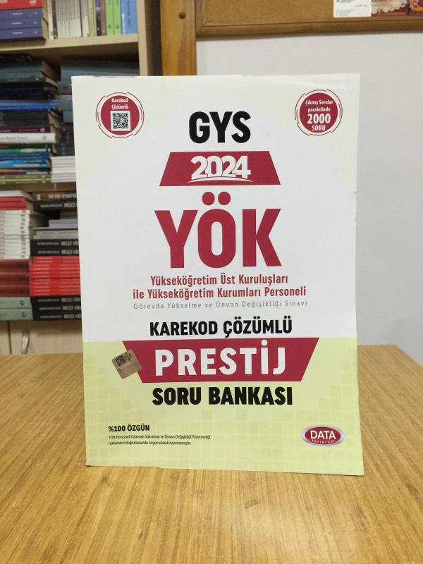 2024 YÖK Üst Kuruluşları ile YÖK Personeli GYS Prestij Soru Bankası Karekod Çözümlü Data Yayınları