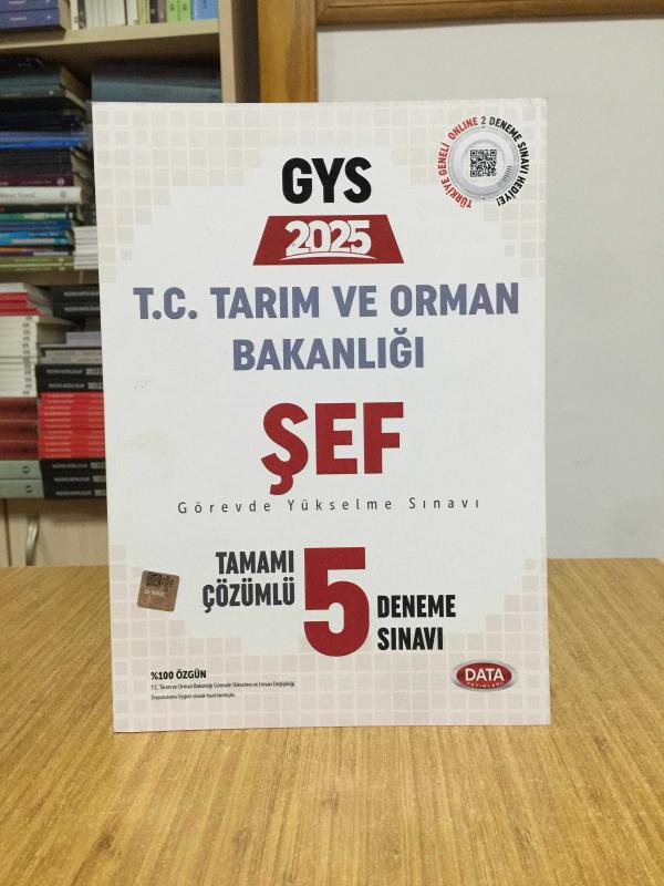 2025 GYS Tarım ve Orman Bakanlığı Şef Tamamı Çözümlü 5 Deneme Sınavı Data Yayınları